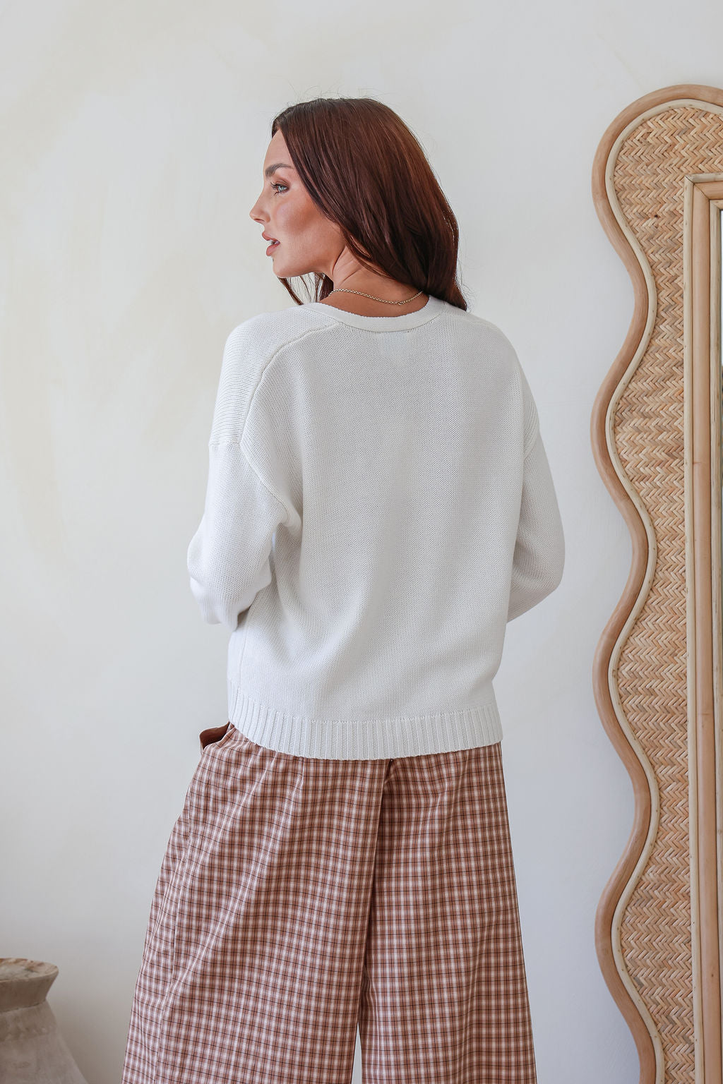 Tara Tie Cardigan - White