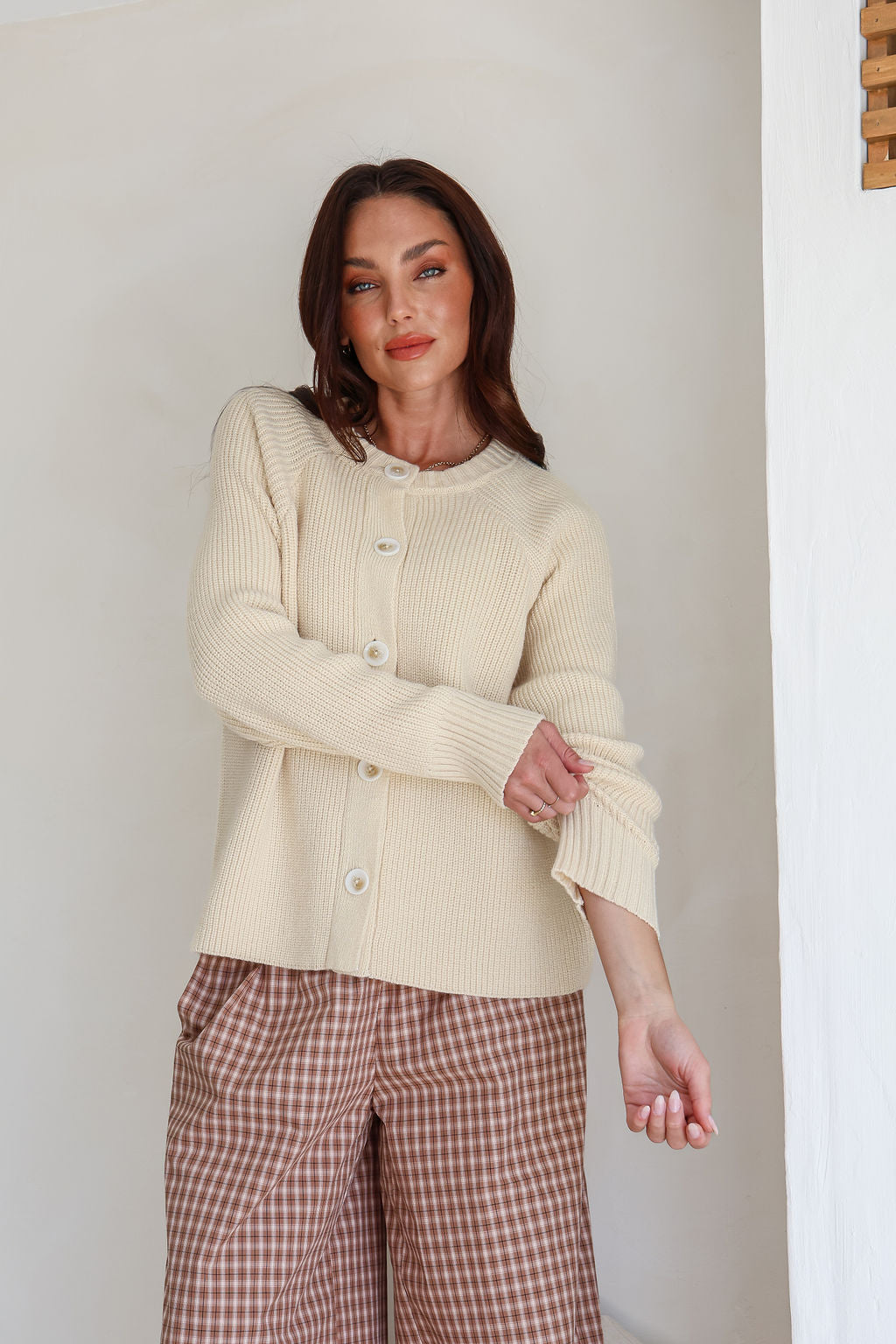 Tilly Button Cardigan - Cream