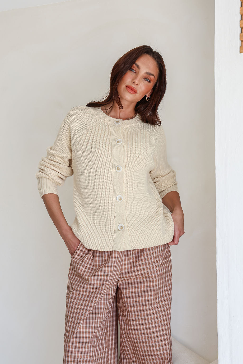 Tilly Button Cardigan - Cream