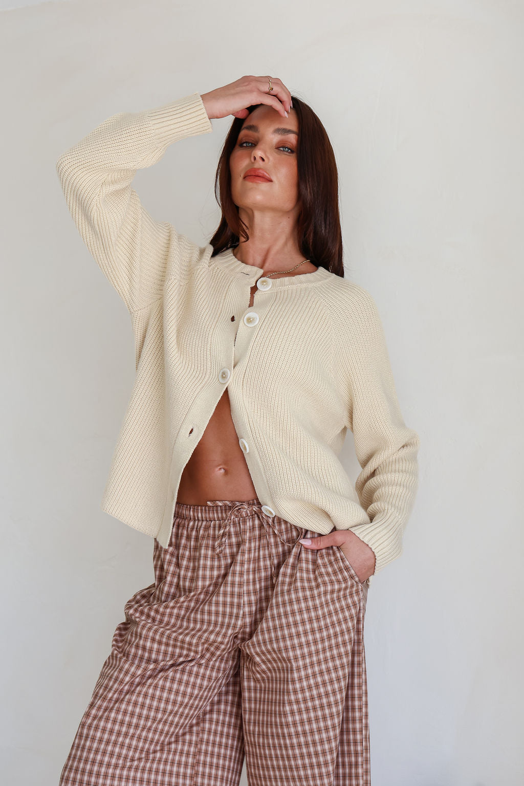 Tilly Button Cardigan - Cream