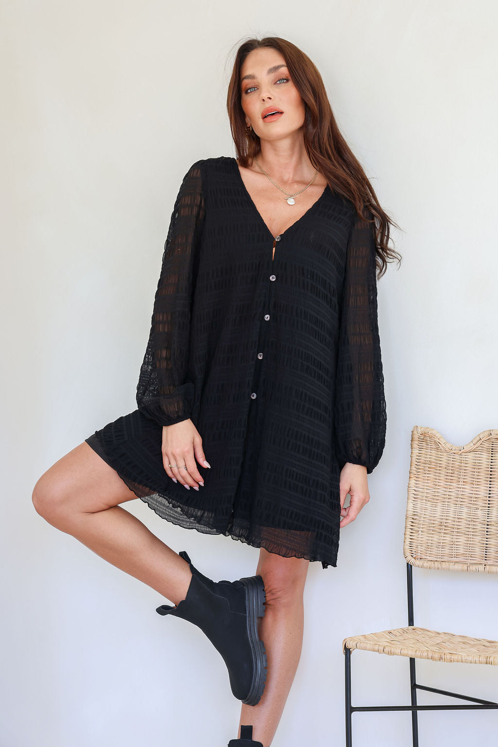 Cami Mini L/S Dress